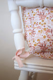 Coussin de chaise haute bébé en coton enduit Oeko-Tex / Rose
