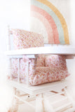 Coussin de chaise haute bébé en coton enduit Oeko-Tex / Rose