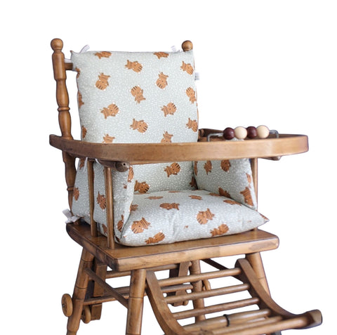 Coussin chaise haute en coton enduit - Hey bear !