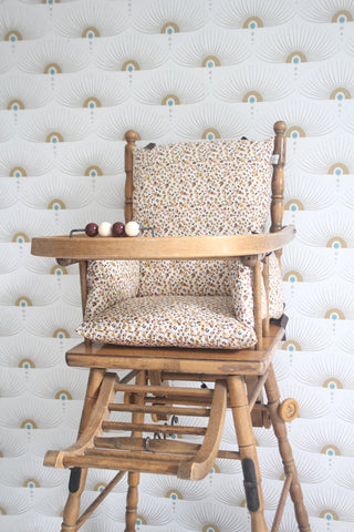 Coussin de chaise haute bébé en coton enduit Oeko-Tex / Léo