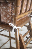 Coussin de chaise haute bébé en coton enduit Oeko-Tex / Roméo caramel