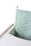 Coussin assise chaise haute bébé en coton enduit - Suzanne vert