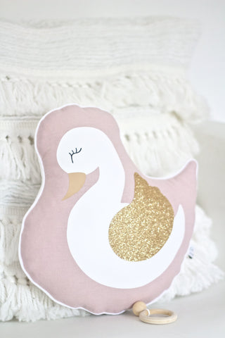Coussin musical cygne