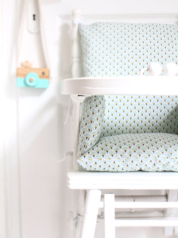 coussin chaise haute en coton enduit pour chaise haute bébé en bois 