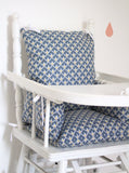 ★ Coussin chaise haute / Indy bleu ★