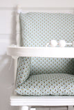 Coussin chaise haute bébé en coton enduit Oeko-tex / Ethnik mint