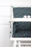 Coussin de chaise haute bébé en coton enduit Oeko-Tex / Confetti