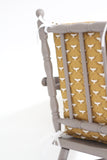 Coussin chaise haute en coton enduit OEKO-TEX / Grues moutarde