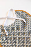 Bavoir bébé en coton enduit / Ethnik marine