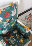 Coussin de chaise haute bébé en coton enduit Oeko-Tex / Amazonia