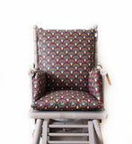 Coussin de chaise haute en coton enduit Oeko-Tex "Peacock"