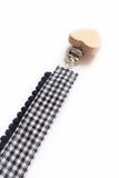 Attache-tétine bébé - Tissu Vichy