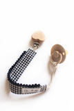 Attache-tétine bébé - Tissu Vichy