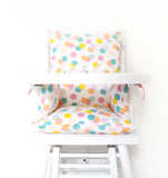 Coussin de chaise haute bébé en coton enduit Oeko-Tex / Pop Dots