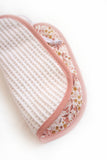 Bavoir bébé en coton enduit / Rose