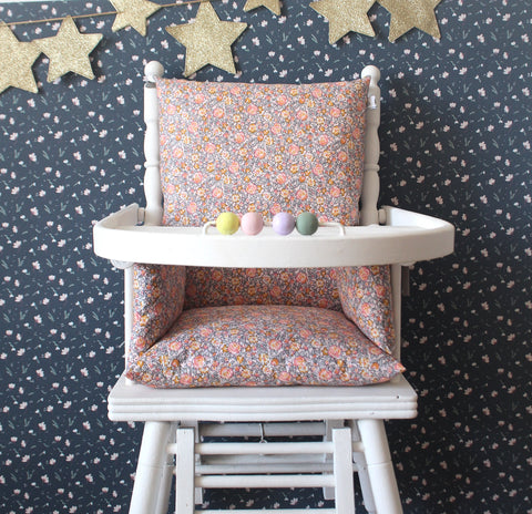 Coussin de chaise haute bébé en coton enduit Oeko-Tex / LOLA